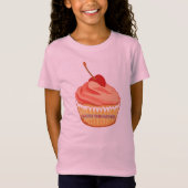 Sweeter als Cupcakes Pink Girls T - Shirt (Vorderseite)