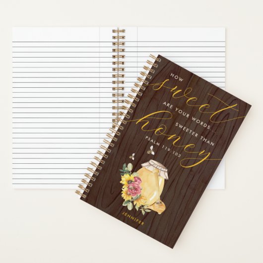 Sweeter als Honey Psalm 119 Scripture Journal Notizblock (Innen)
