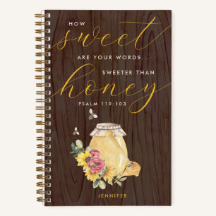 Sweeter als Honey Psalm 119 Scripture Journal Notizblock