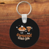 Sweeter als Pie Fall Vibes Herbst Schlüsselanhänger (Vorderseite)