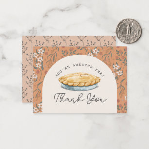 Sweeter als Pie Orange 1. Geburtstag Vielen Dank Mitteilungskarte