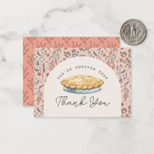 Sweeter als Pie Pink 1. Geburtstag Vielen Dank Mitteilungskarte