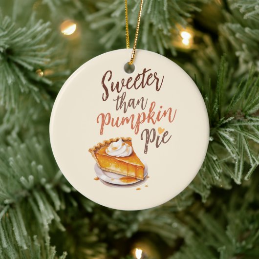 Sweeter als Pumpkin Pie - Fall Pumpkin Gewürzkuche Keramik Ornament (Baum)