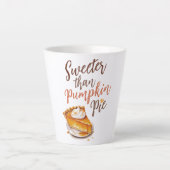Sweeter als Pumpkin Pie - Fall Pumpkin Gewürzkuche Milchtasse (Vorderseite)