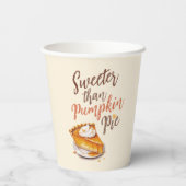 Sweeter als Pumpkin Pie - Fall Pumpkin Gewürzkuche Pappbecher (Rückseite)