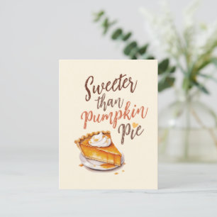 Sweeter als Pumpkin Pie - Fall Pumpkin Gewürzkuche Postkarte