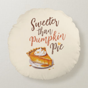 Sweeter als Pumpkin Pie - Fall Pumpkin Gewürzkuche Rundes Kissen