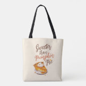 Sweeter als Pumpkin Pie - Fall Pumpkin Gewürzkuche Tasche (Rückseite)