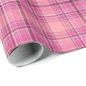 Sweeter Pink Kariert Gingham Pattern Wrapping Pape Geschenkpapier (Rolleneckpunkt)