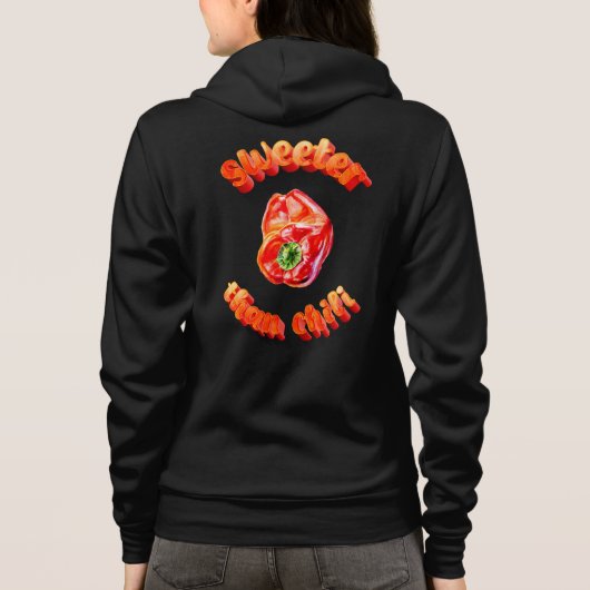 Sweeter Than Chili Red Bell Pepper Hoodie (Rückseite)