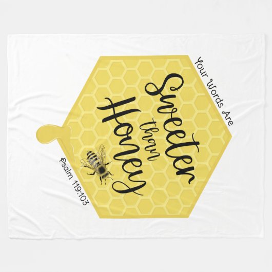 Sweeter Than Honey Fleecedecke (Vorderseite (Horizontal))