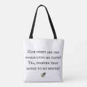 Sweeter Than Honey Tote Bag Tasche (Rückseite)