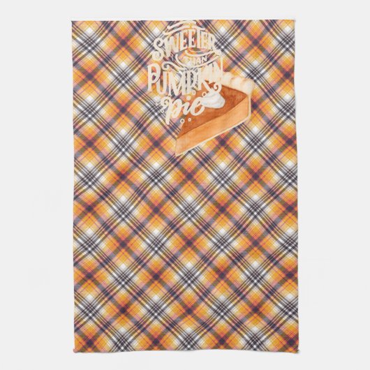 Sweeter Than Pumpkin Pie Geschirrtuch (Vertikal)