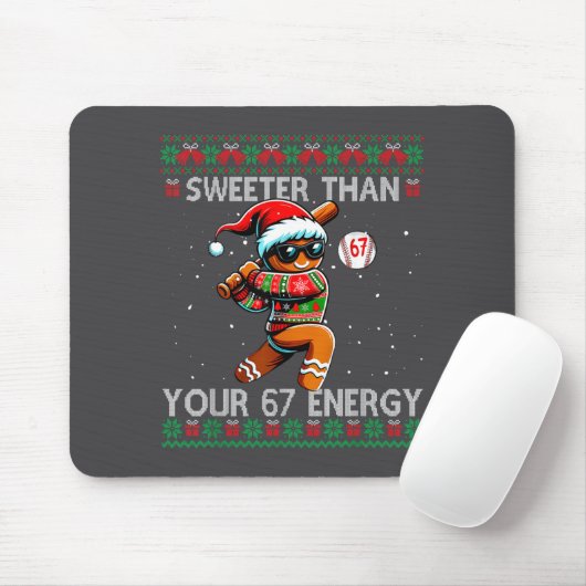 Sweeter Than Your 67 Energy Gingerbread Baseball C Mousepad (Mit Mouse)