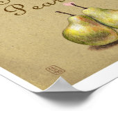 Sweetest Birnen Illustration Print - Lettersize Poster (Ecke)