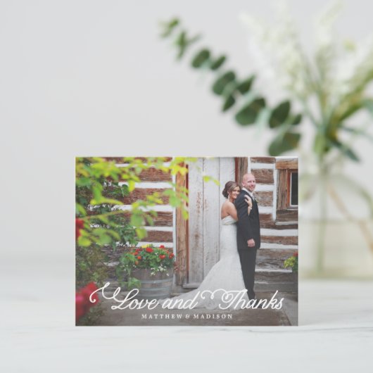 Sweetest Day | Hochzeit Danke, Postcard Postkarte (Stehend Vorderseite)