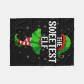 Sweetest Elf Christmas Girls Women Elf Squad Xmas Fleecedecke (Vorderseite (Horizontal))