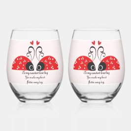 Sweetest Liebe Bug Weinglas Ohne Stiel