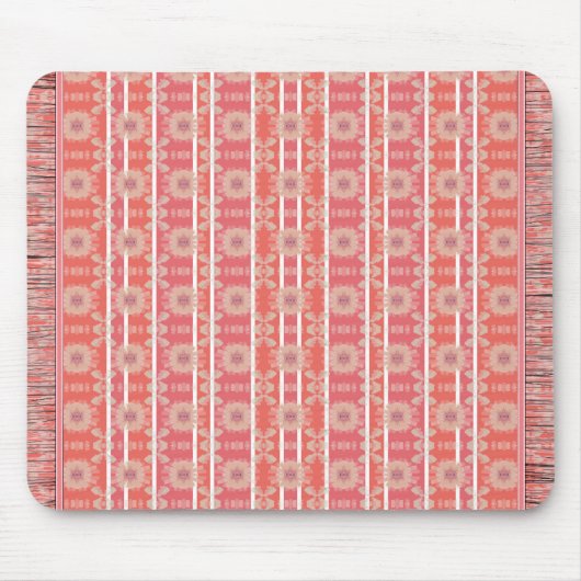 Sweetest Little Coral Flower Rug Stil Mousepad (Vorne)