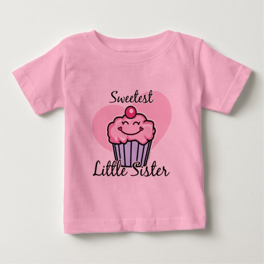Sweetest Little Sister Baby T-shirt (Vorderseite)