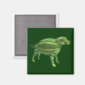 Sweetest Melon Dog Magnet (Vorderseite/Rückseite)