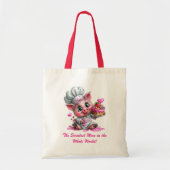 Sweetest Mom Pig Chef Tote Bag Tragetasche (Vorne)
