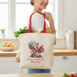 Sweetest Mom Pig Chef Tote Bag Tragetasche