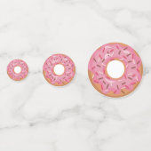 SWEETEST ONE Pink Iced Donuts Baby First Birthday Konfetti (Rückseiten)