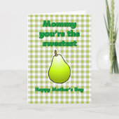 Sweetest Pear for Mother's Day Karte (Vorderseite)