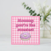 Sweetest Pink Donut Karte (Stehend Vorderseite)
