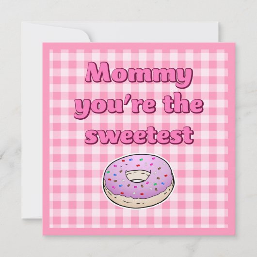 Sweetest Pink Donut Karte (Vorderseite)