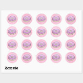 Sweetest Pink Donut Runder Aufkleber (Blatt)