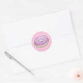 Sweetest Pink Donut Runder Aufkleber (Umschlag)
