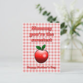 Sweetest Red Apple Mütter Day Postcard Feiertagspostkarte (Stehend Vorderseite)