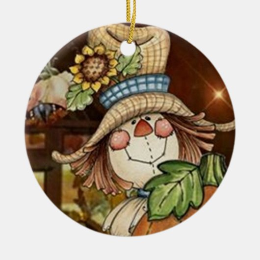 SWEETEST SCARECROW CHRISTMAS ORNANAS KERAMIKORNAMENT (Vorne)