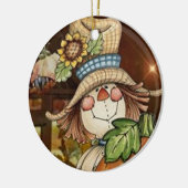 SWEETEST SCARECROW CHRISTMAS ORNANAS KERAMIKORNAMENT (Links)