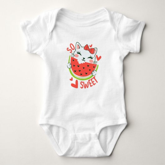 Sweetest Summer Fruit Cartoon Baby T-Shirt Baby Strampler (Vorderseite)
