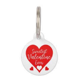 Sweetest Valentine jemals Personalisiert Haustiermarke
