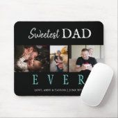 "SWEETEST VATER EVER" | Benutzerdefinierte 3 Fotos Mousepad (Mit Mouse)
