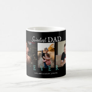 SWEETEST VATER JE CUSTOM 3 FOTOS KAFFEETASSE