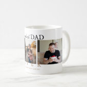 SWEETEST VATER JE CUSTOM 3 FOTOS WEISS KAFFEETASSE (VorderseiteRechts)