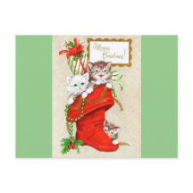 Sweetest Vintage Christmas Kittens
