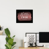 "SWEETEST ZUHAUSE EVER" | Rose Gold Brush Typograf Poster (Heimbüro)