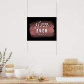 "SWEETEST ZUHAUSE EVER" | Rose Gold Brush Typograf Poster (Küche)