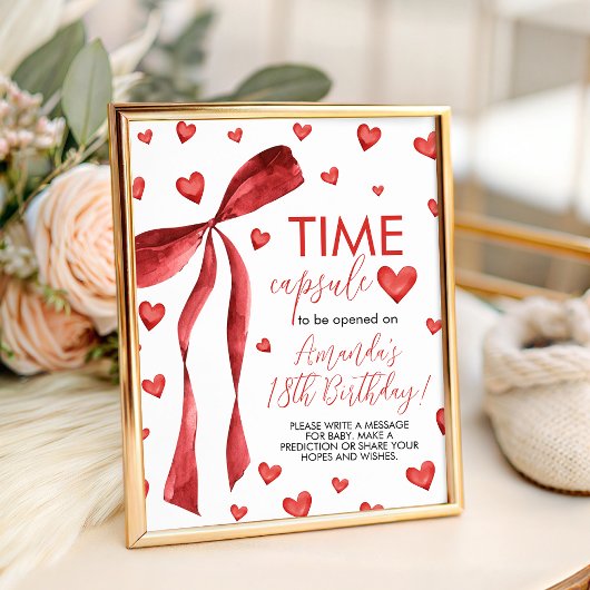 Sweetheart 1st Birthday Time Capsule Sign Sockelschild
