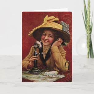 Sweetheart aus den 1910er Jahren auf einer Telefon Karte