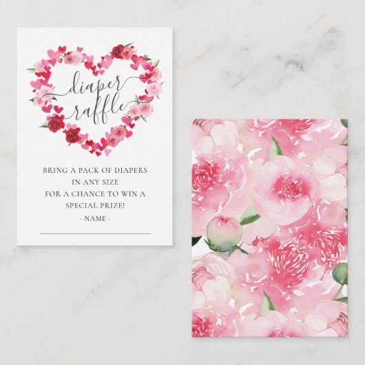 Sweetheart Baby Dusche Windelwanne Umschließung Begleitkarte (Vorne/Hinten)