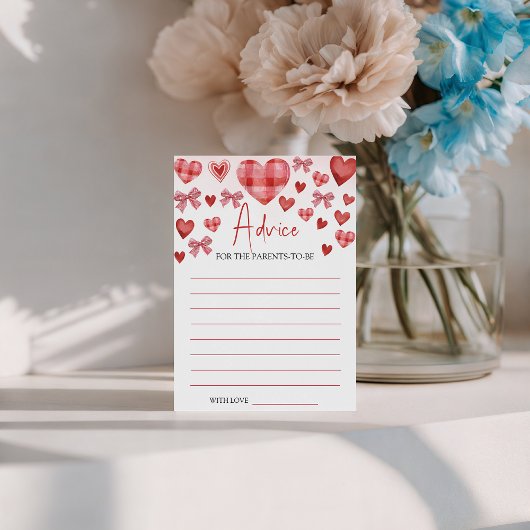 Sweetheart Baby Shower Advice Card Einladung