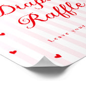 Sweetheart Baby Shower Diaper Raffle Sign Poster (Ecke)
