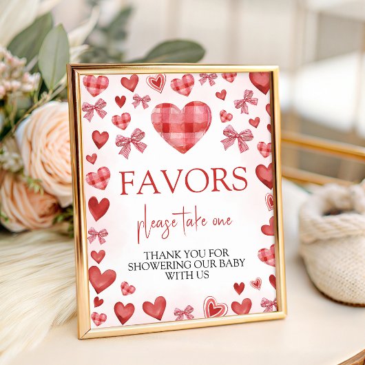 Sweetheart Baby Shower Favors Table Sign Sockelschild